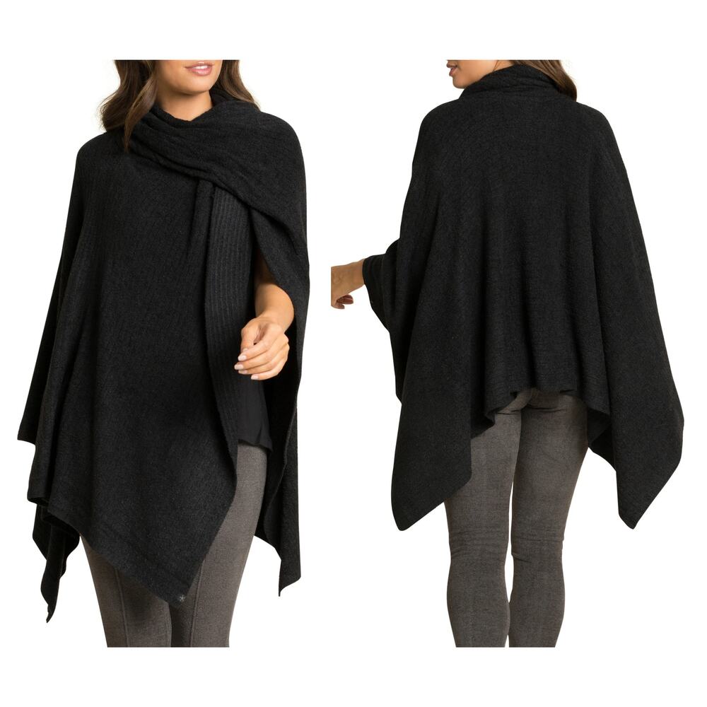 Barefoot Dreams CozyChic Lite Ribbed Travel Wrap ONE SIZE